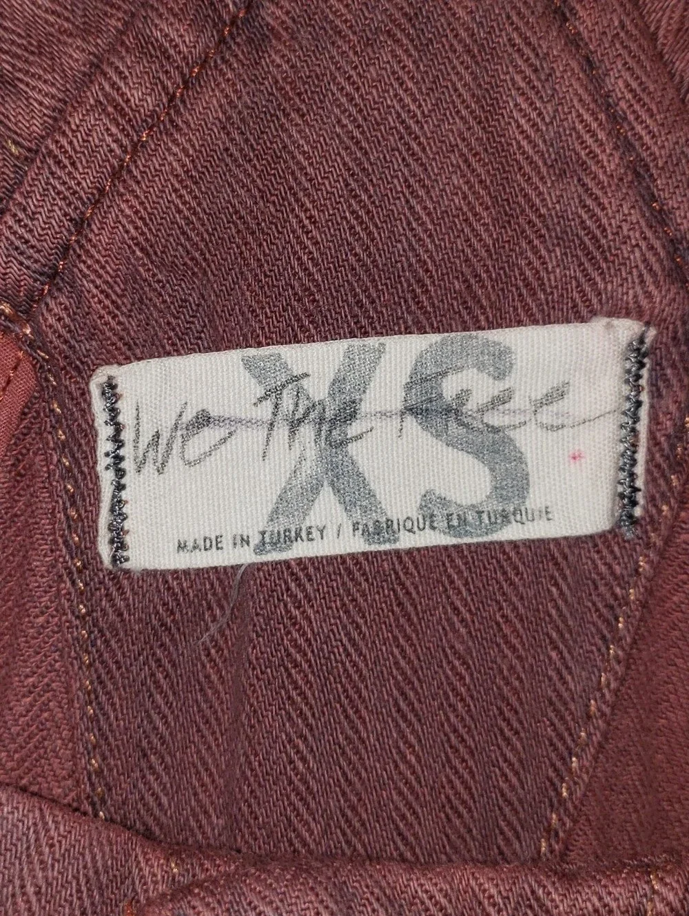 Free People We The Free Hunter Denim Overalls In Garnet Royale